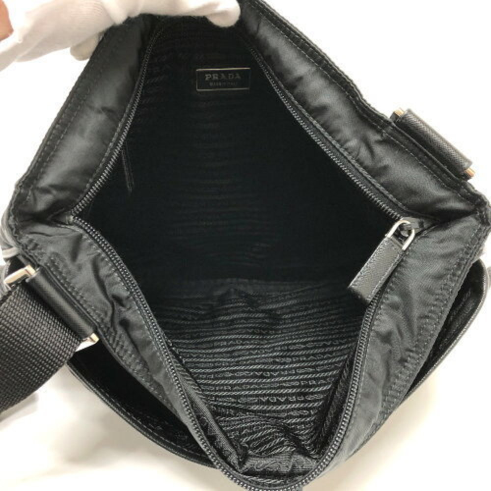 Prada Triangular Plate Shoulder Bag Diagonal Nylo… - image 8